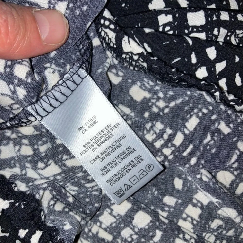 Michael Kors black white blouse